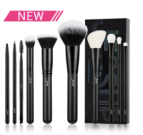 Jessup | 10pcs Shed Resistant Individual Makeup Brushes Customary Set T323