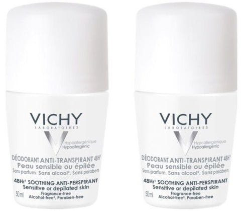 Vichy  Anti-Perspirant  Deodorant for Sensitive Skin 50ml x 2